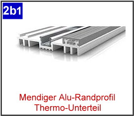 Mendiger Thermo-Rand-Unterprofil (PVC/Alu)